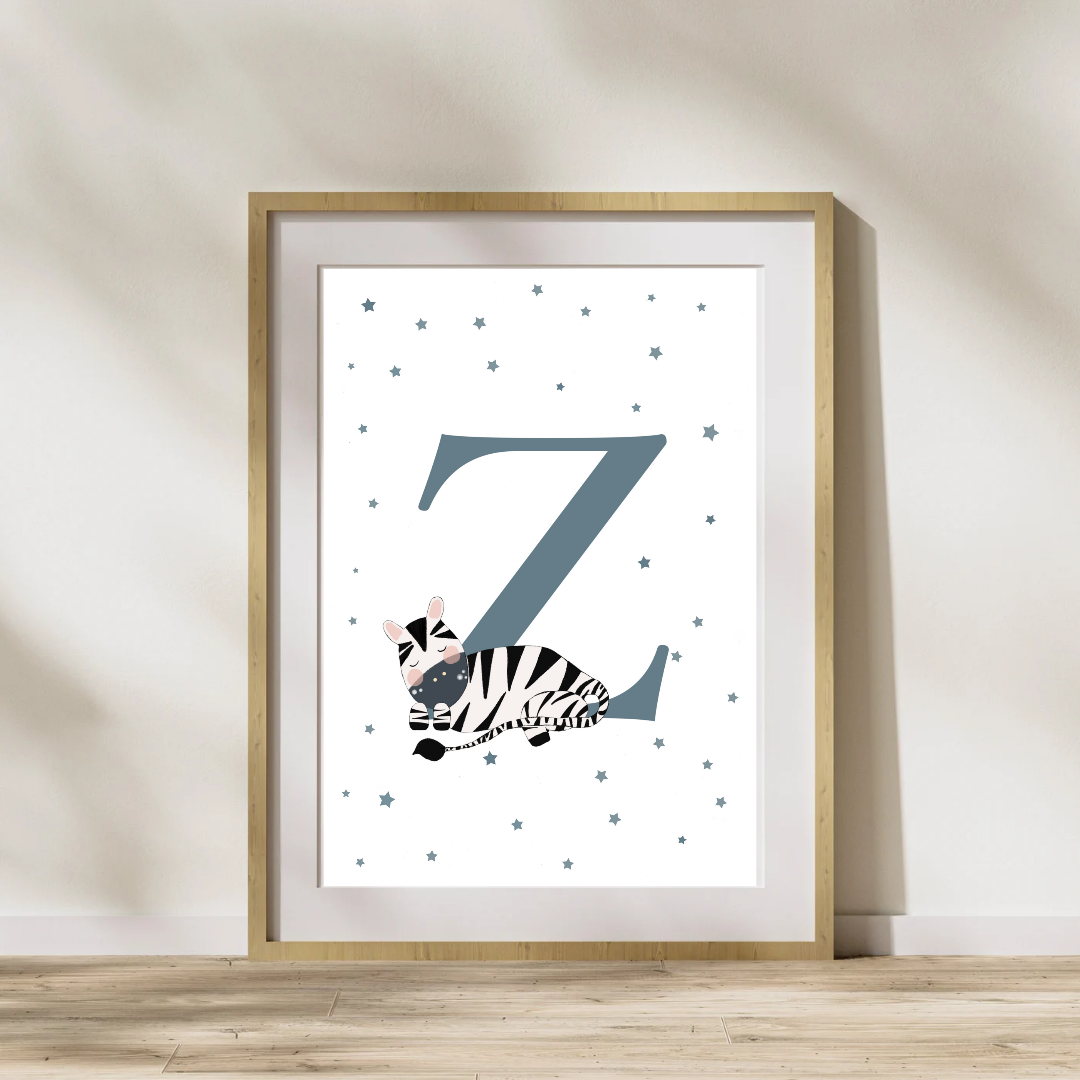 Personalised Z for Zebra Print