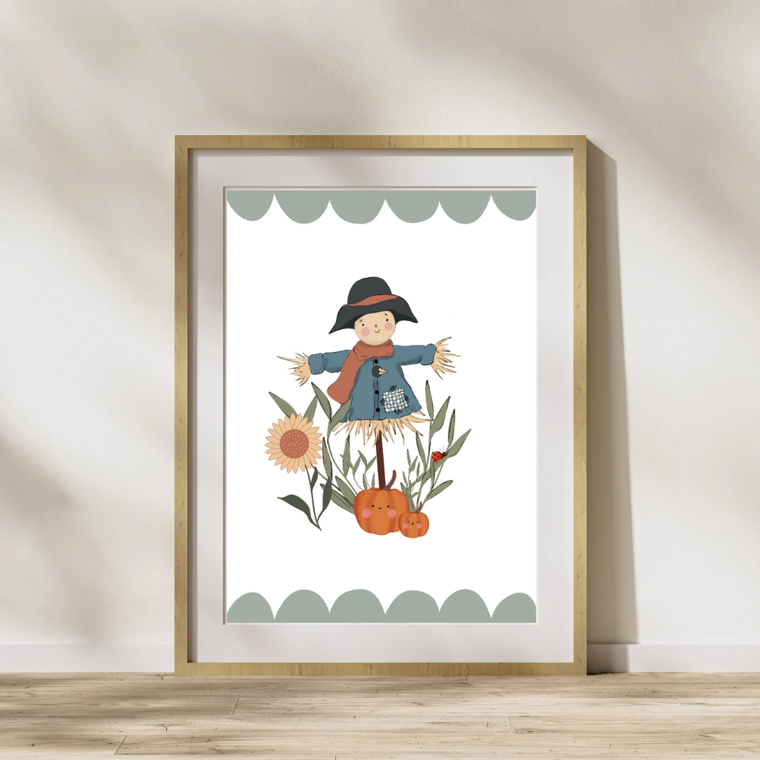 Autumn Scarecrow. Children's Print