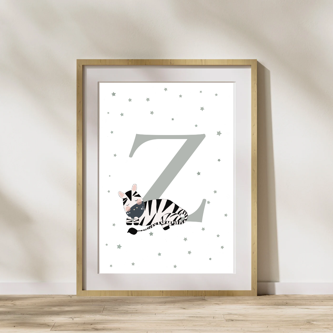 Personalised Z for Zebra Print