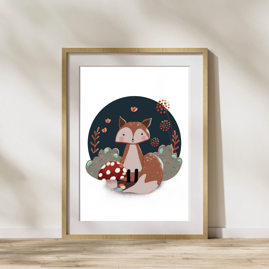 Woodland Fox Children’s Print