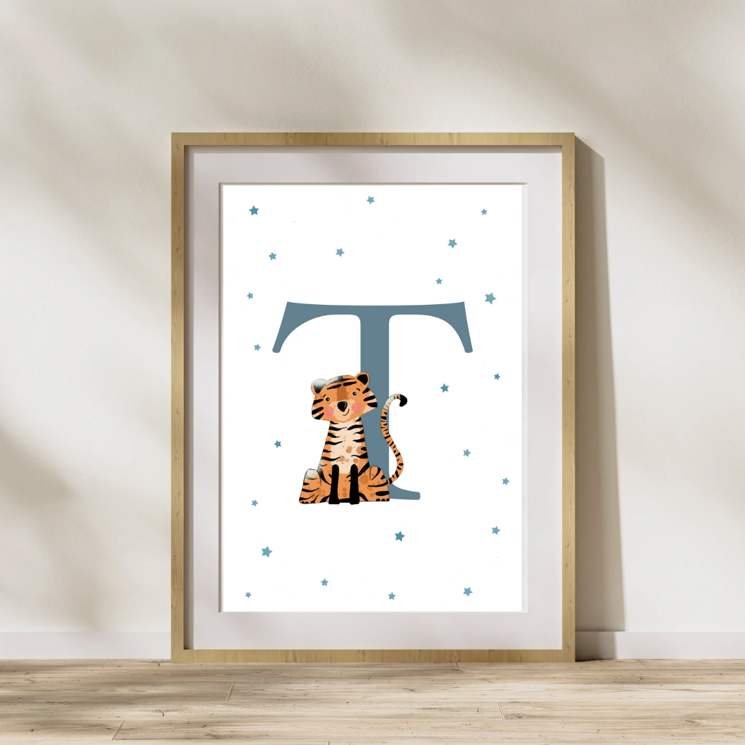Personalised T for Tiger Print
