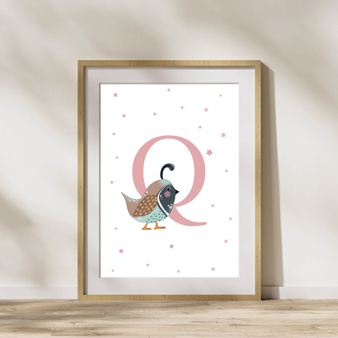 Personalised Q for Quail Print