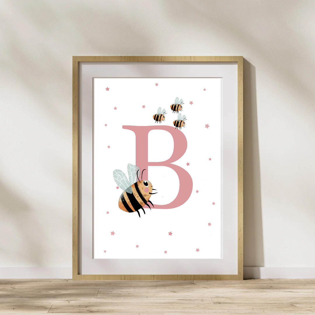 Personalised B for Bee Print