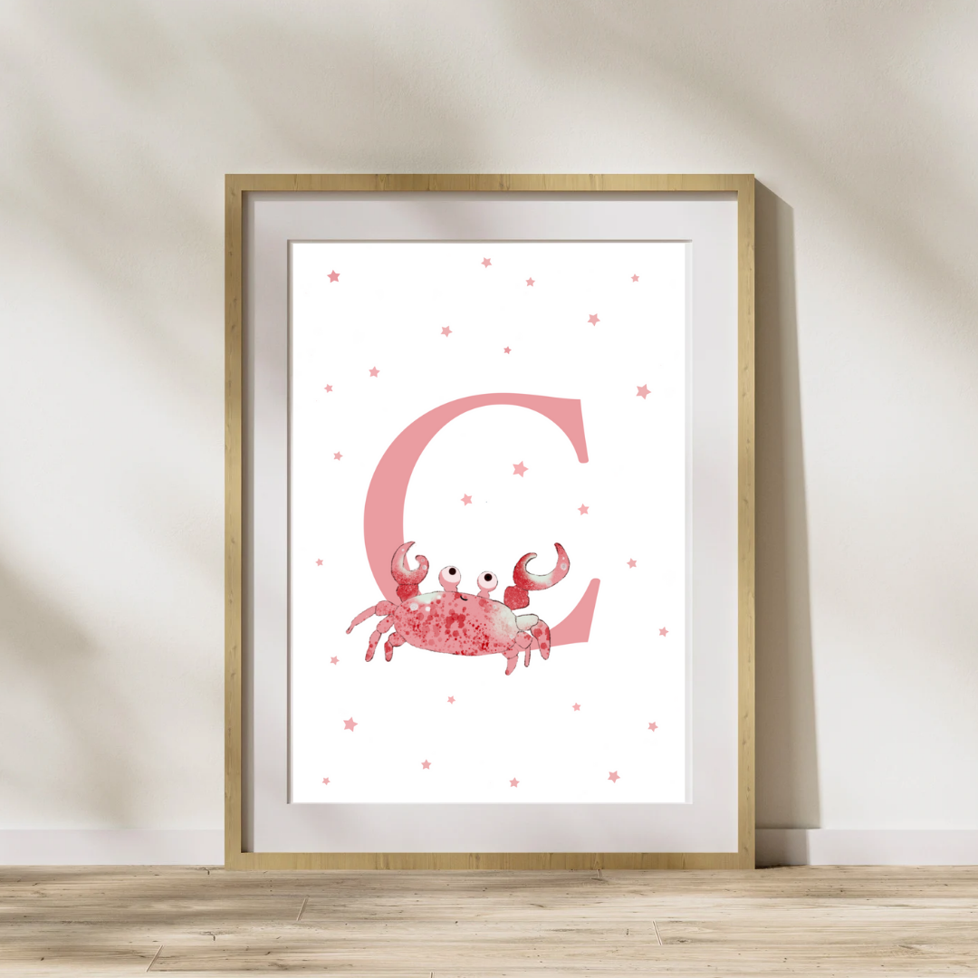 Personalised C for Crab Print