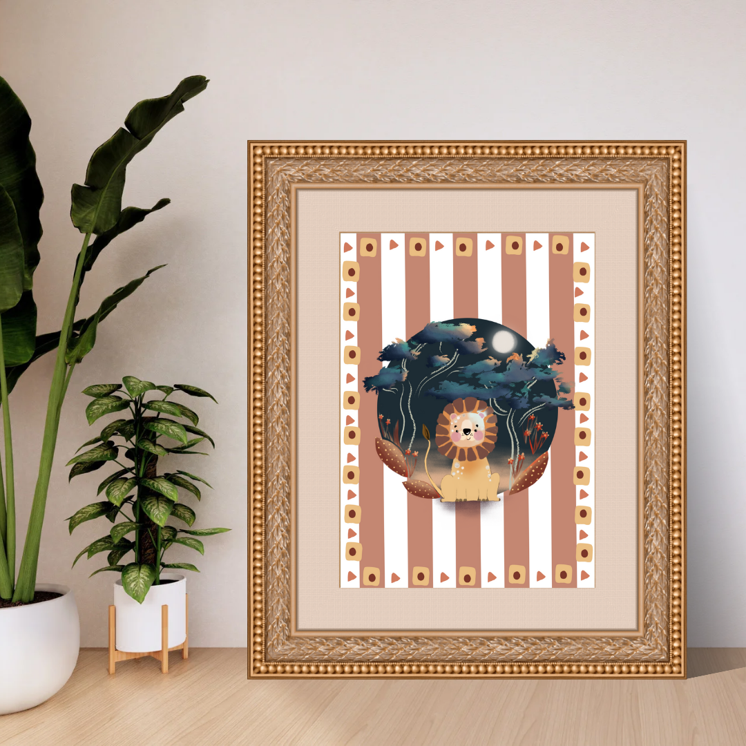 Lion Children’s Print - striped