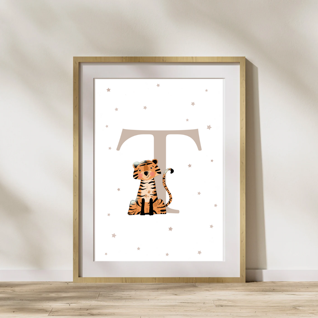 Personalised T for Tiger Print