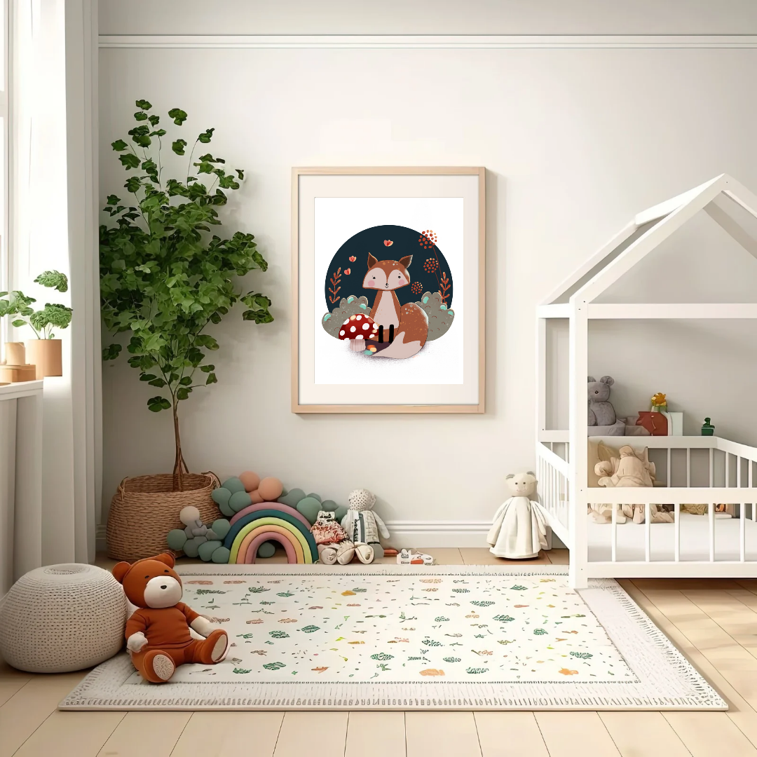 Woodland Fox Children’s Print