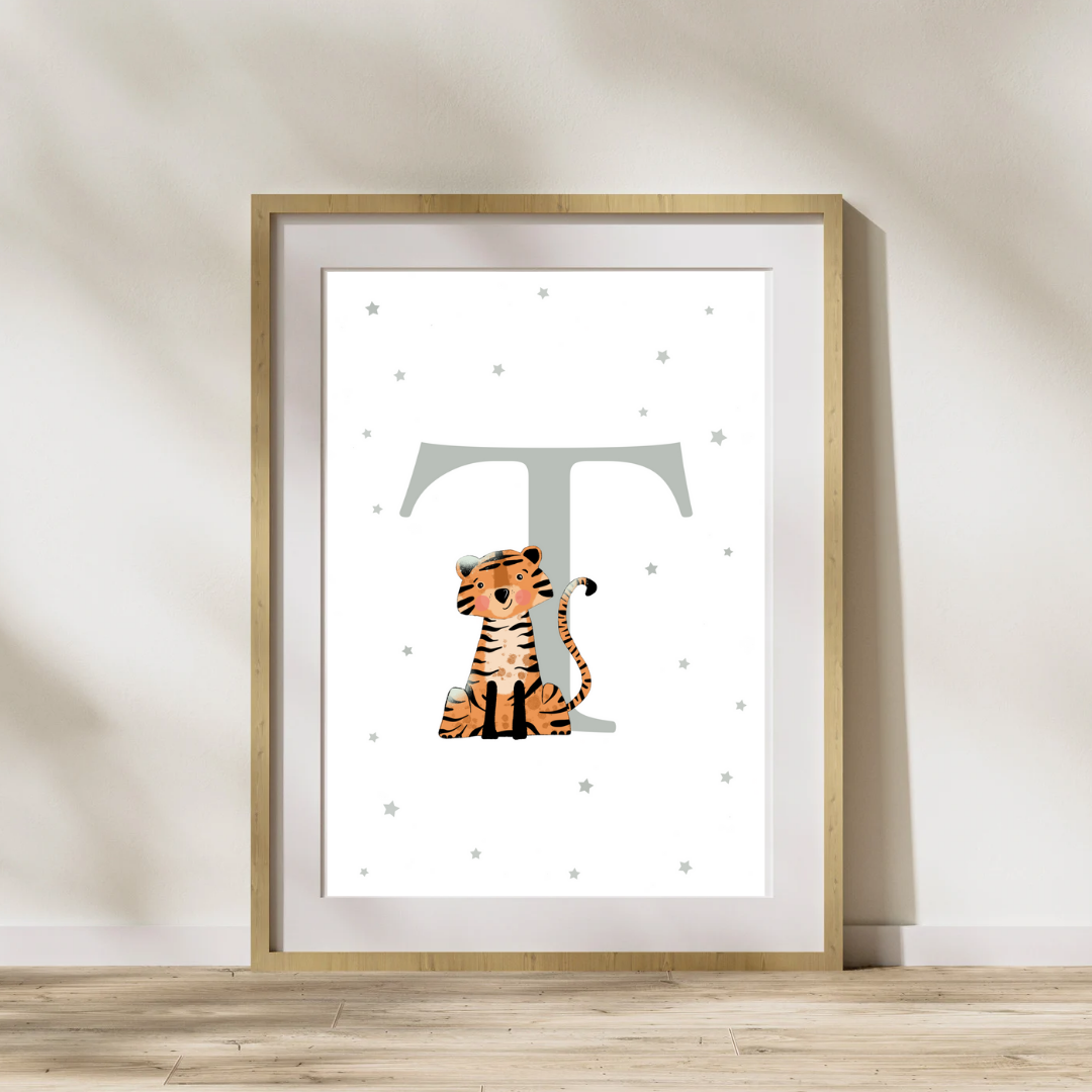 Personalised T for Tiger Print