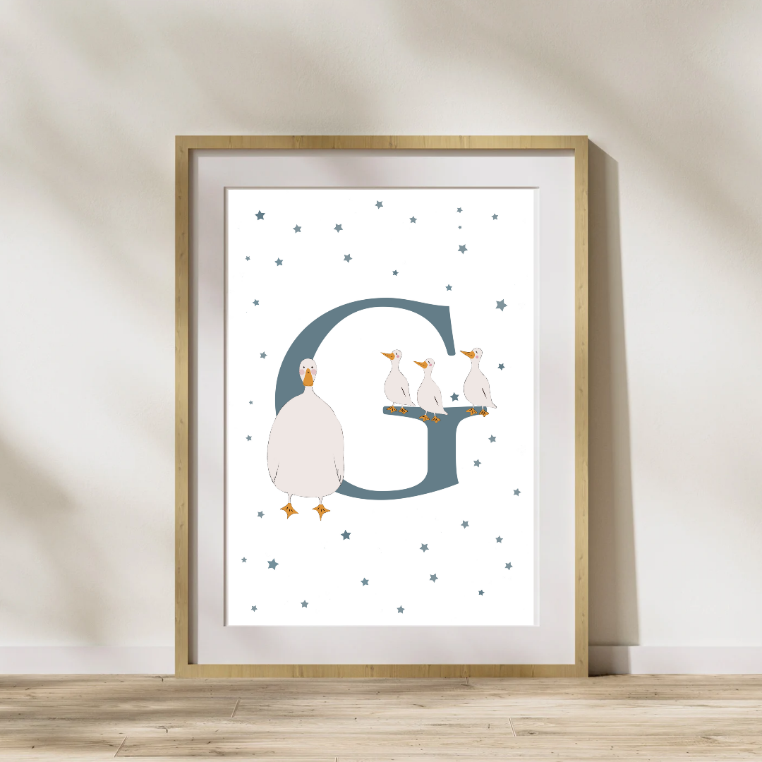 Personalised G for Geese Print