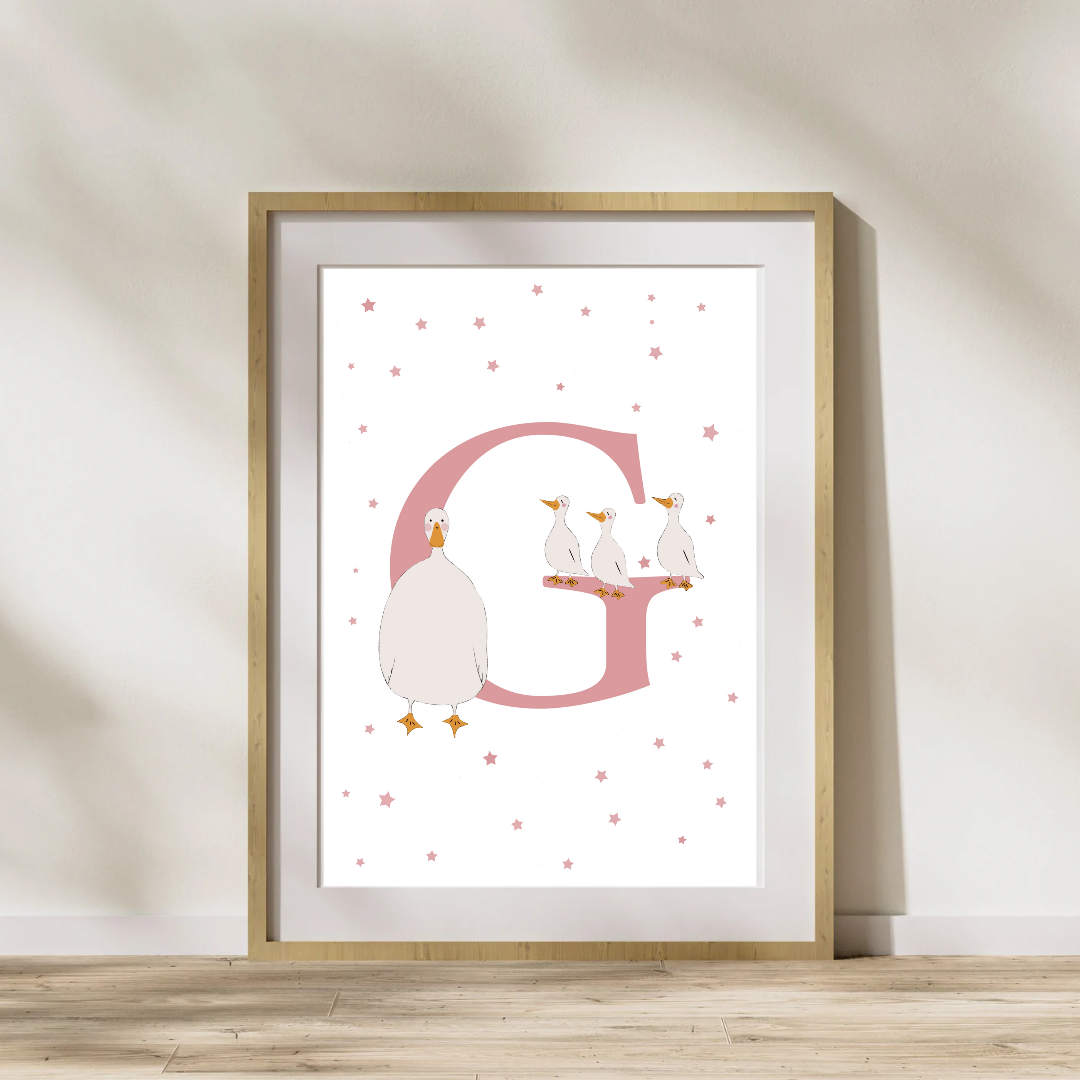 Personalised G for Geese Print