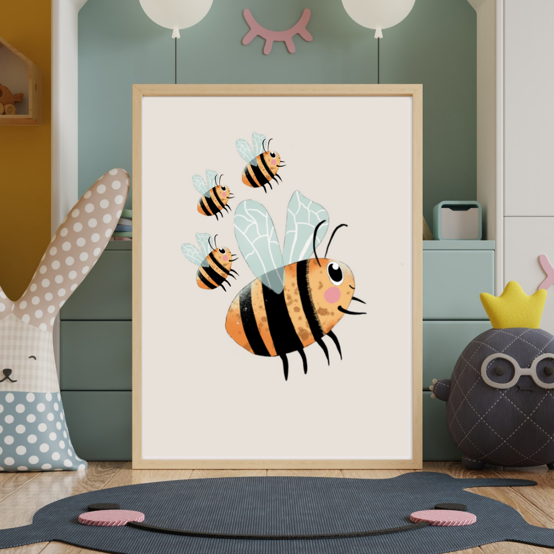 Buzzy bees Print