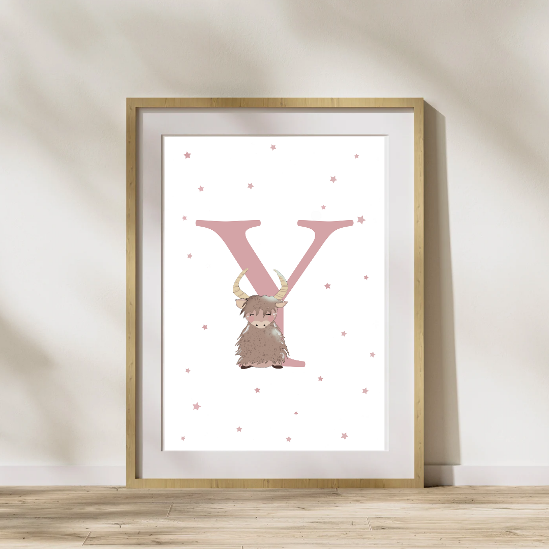 Personalised Y for Yak Print