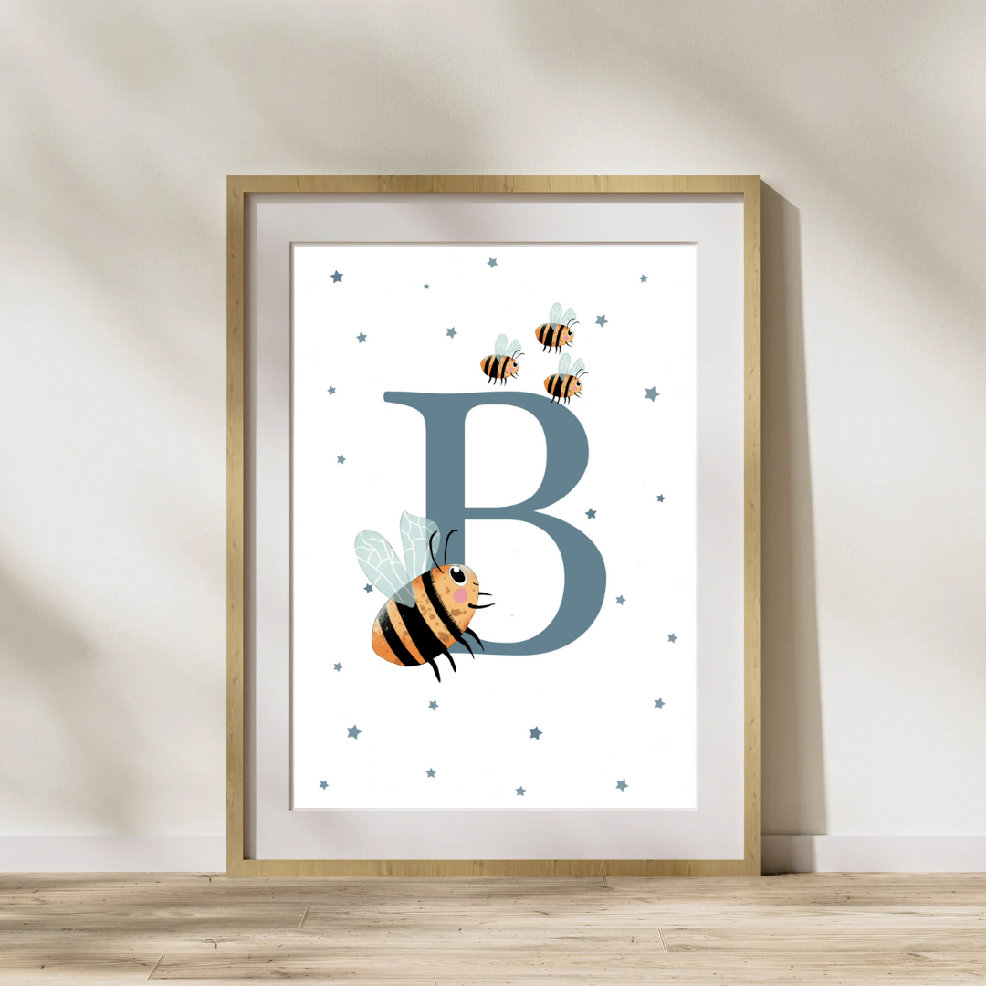 Personalised B for Bee Print