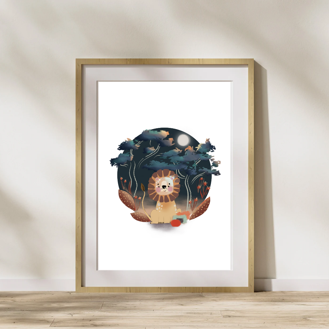 Jungle Lion Children’s Print
