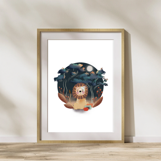 Jungle Lion Children’s Print