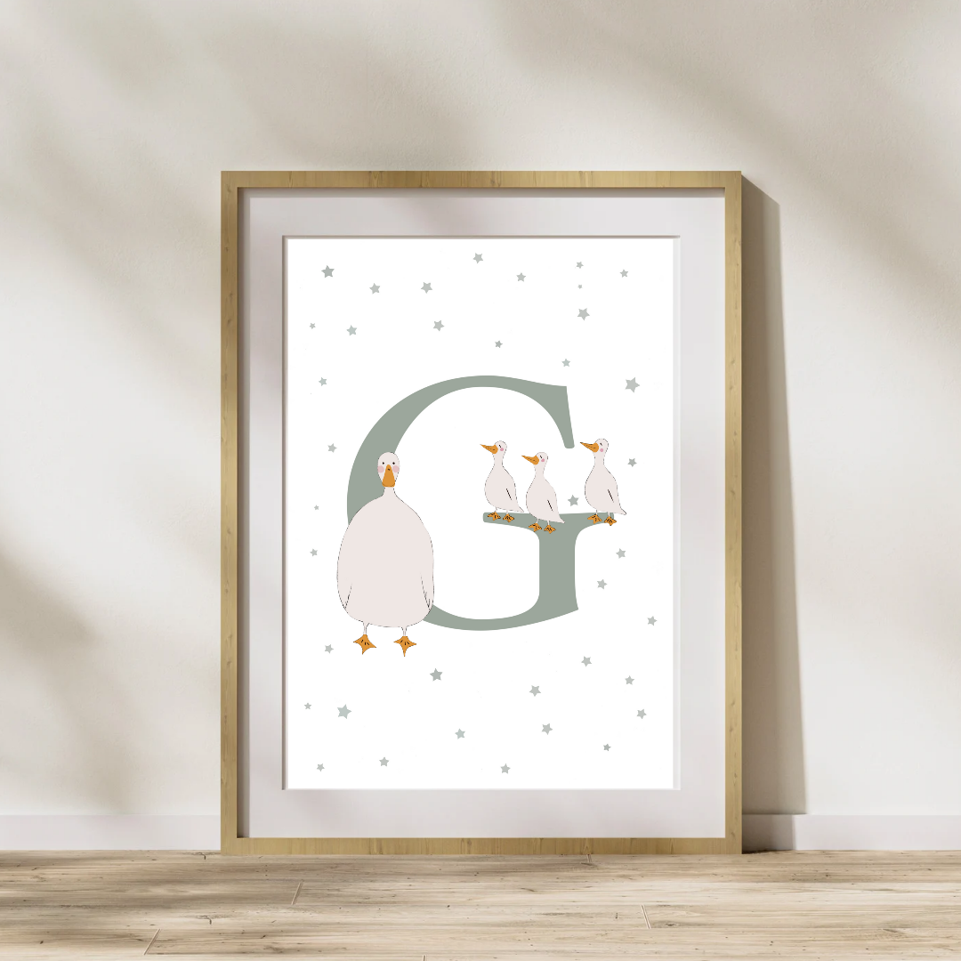 Personalised G for Geese Print