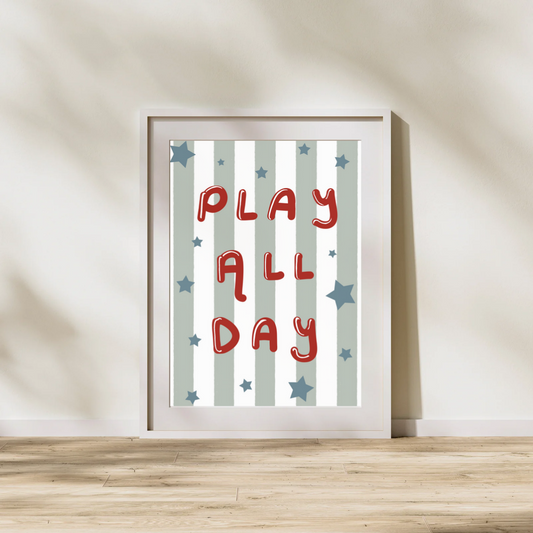 Play All Day. Children's Print