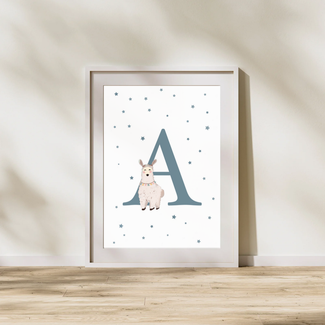 Personalised A for Alpaca Print