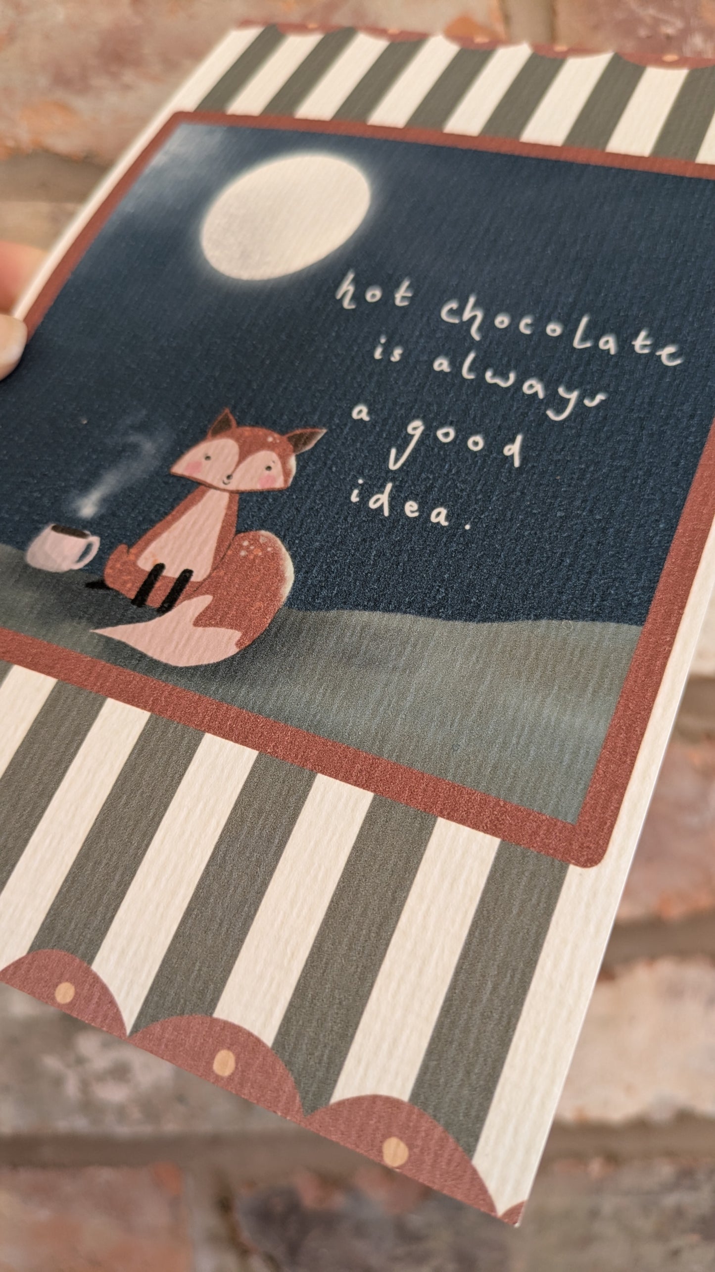 Woodland Hot Chocolate Fox | Children’s Print