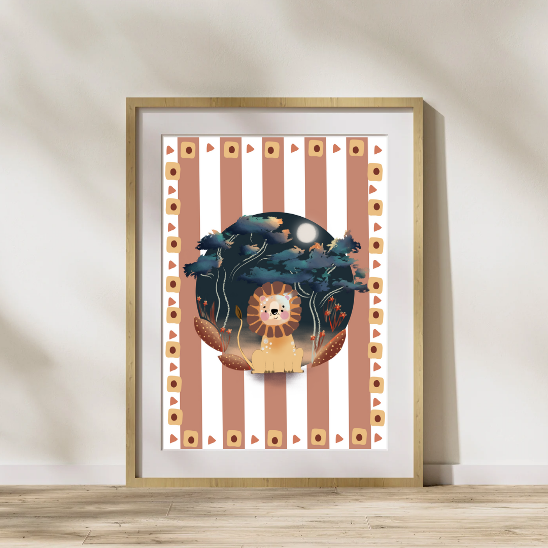 Lion Children’s Print - striped