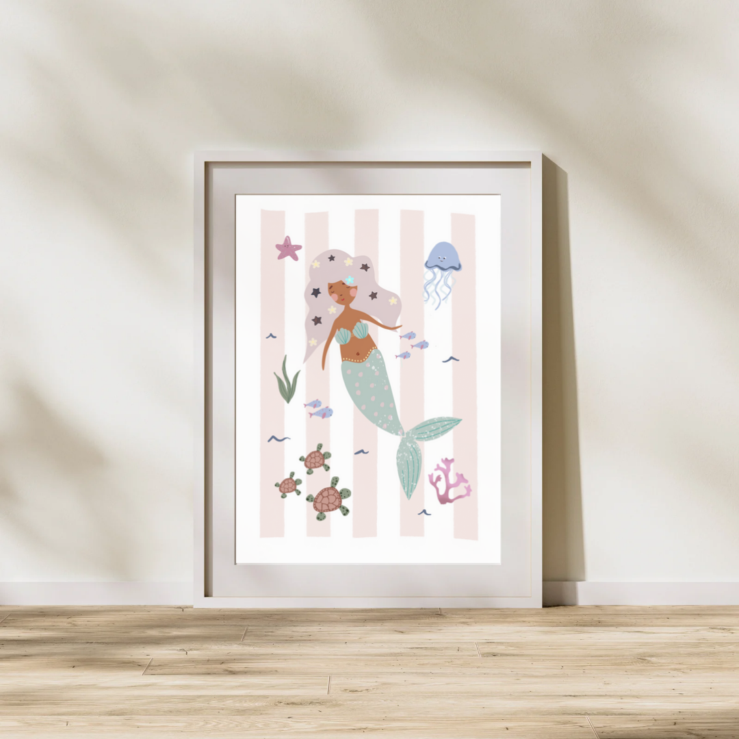 Mermaid Under the Sea Children's Print