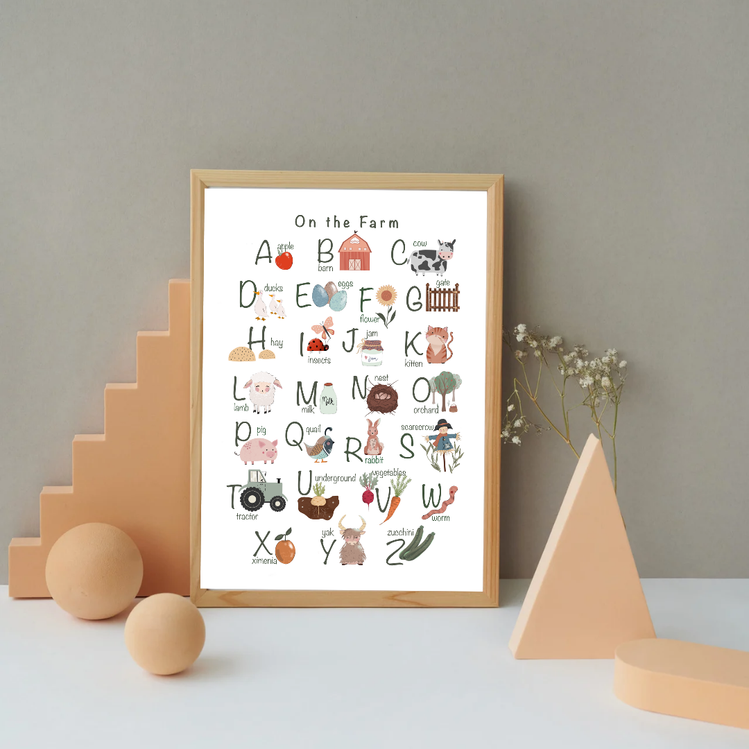 On the Farm Alphabet Print A-Z
