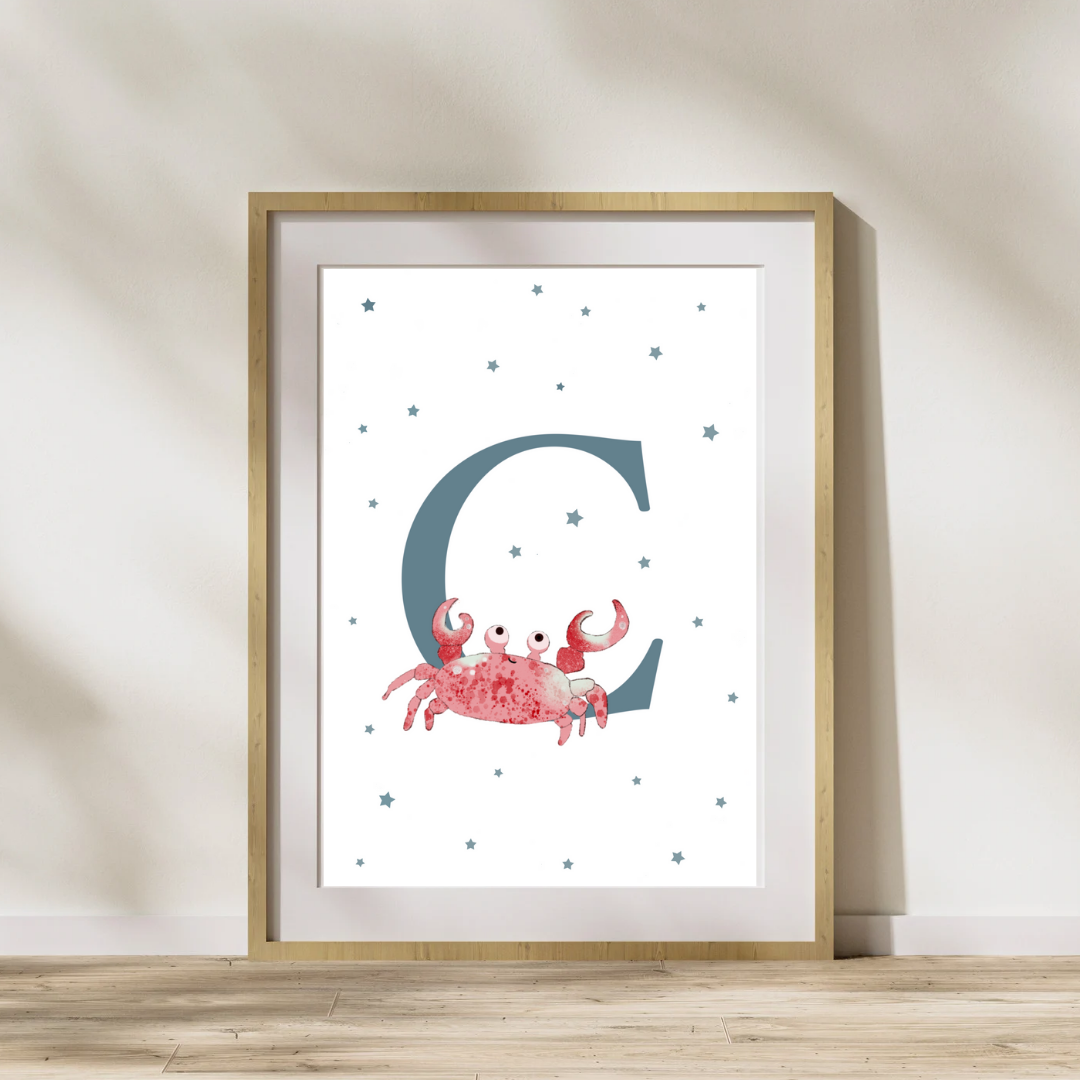 Personalised C for Crab Print
