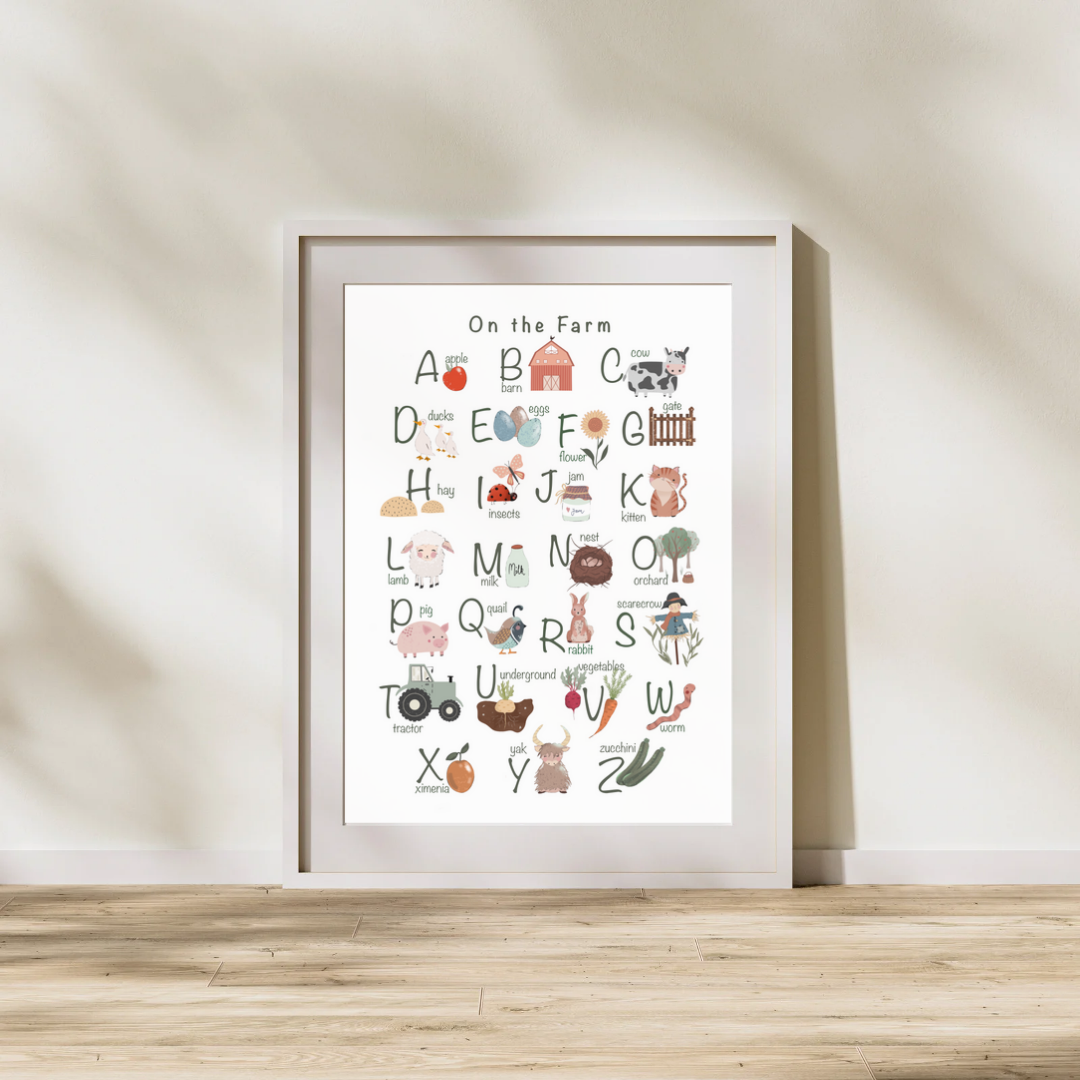 On the Farm Alphabet Print A-Z