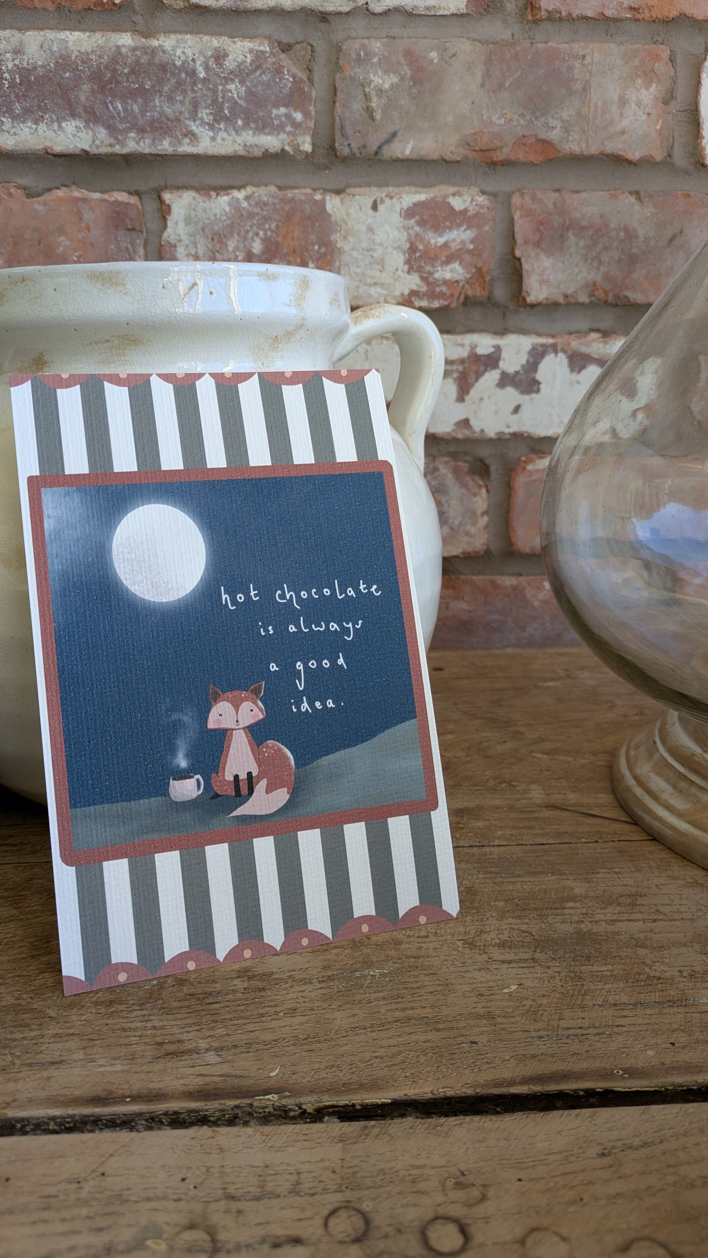 Woodland Hot Chocolate Fox | Children’s Print