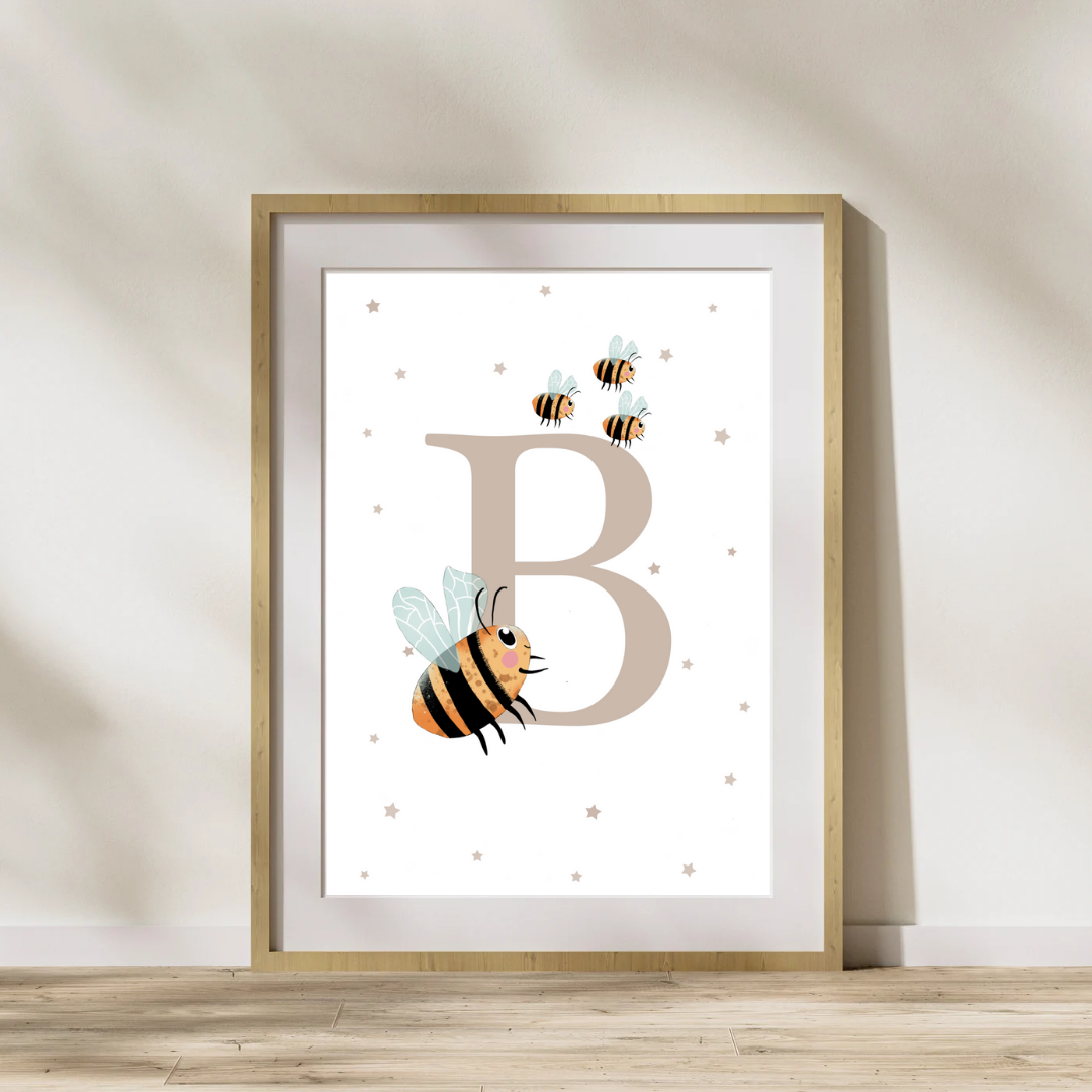 Personalised B for Bee Print