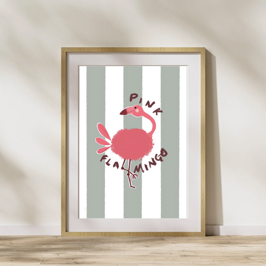 Pink Flamingo Print