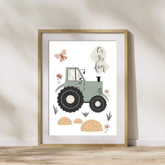 On the Farm | Tractor Print